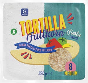 Garant Tortillas Fullkorn Medium 8-p