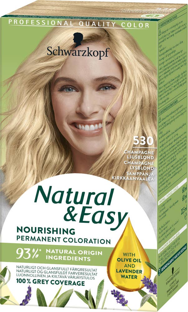 Natural & Easy Hårfärg 530 Champange Ljusblond Schwarzkopf Natural & Easy