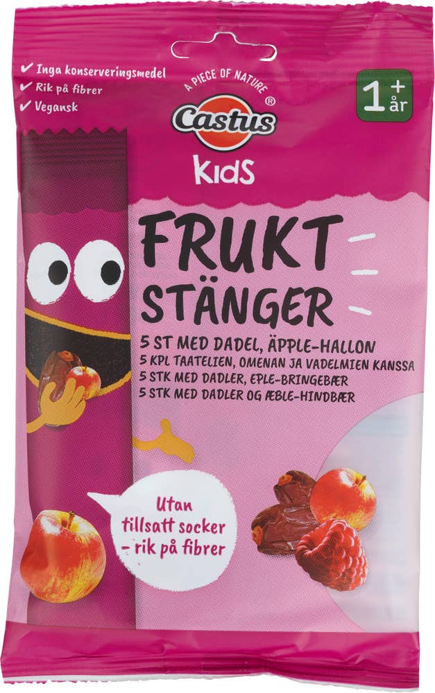 Castus Fruktstång Äpple & Hallon 5-p