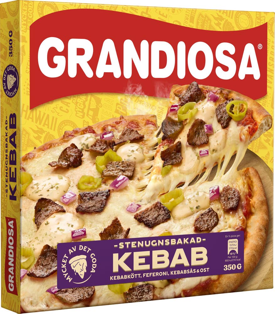 Grandiosa Pizza X-Tra Allt Kebab Fryst
