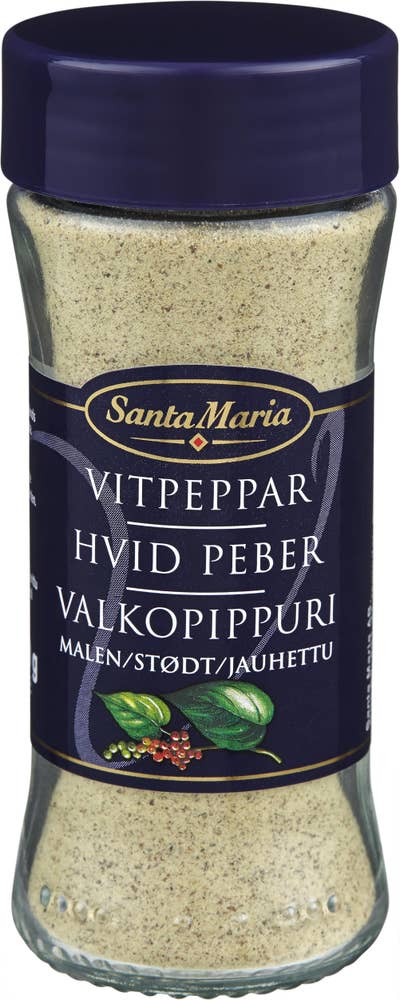 Santa Maria Vitpeppar malen glas