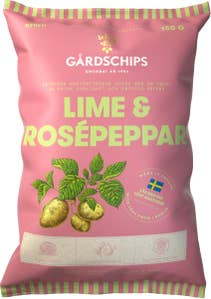 Gårdschips Chips Lime & Rosépeppar