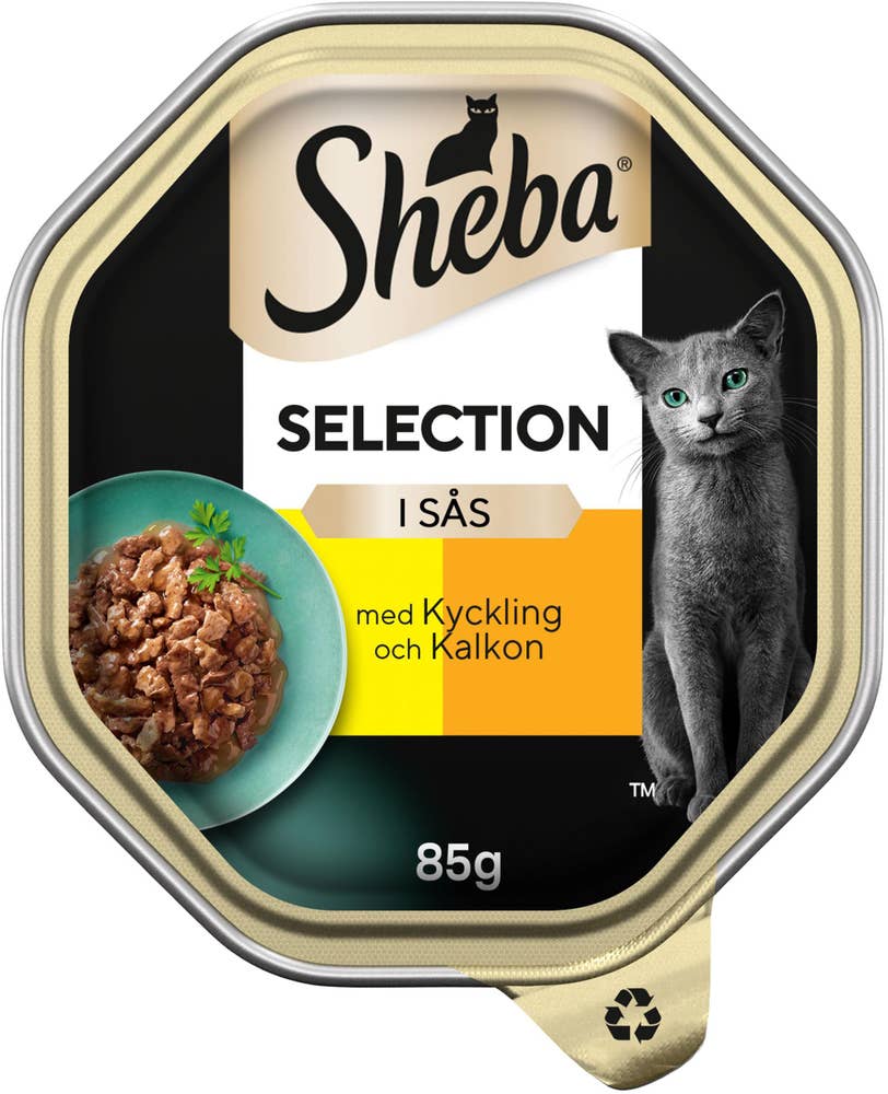Sheba Kattmat Kyckling/Kalkon i Sås