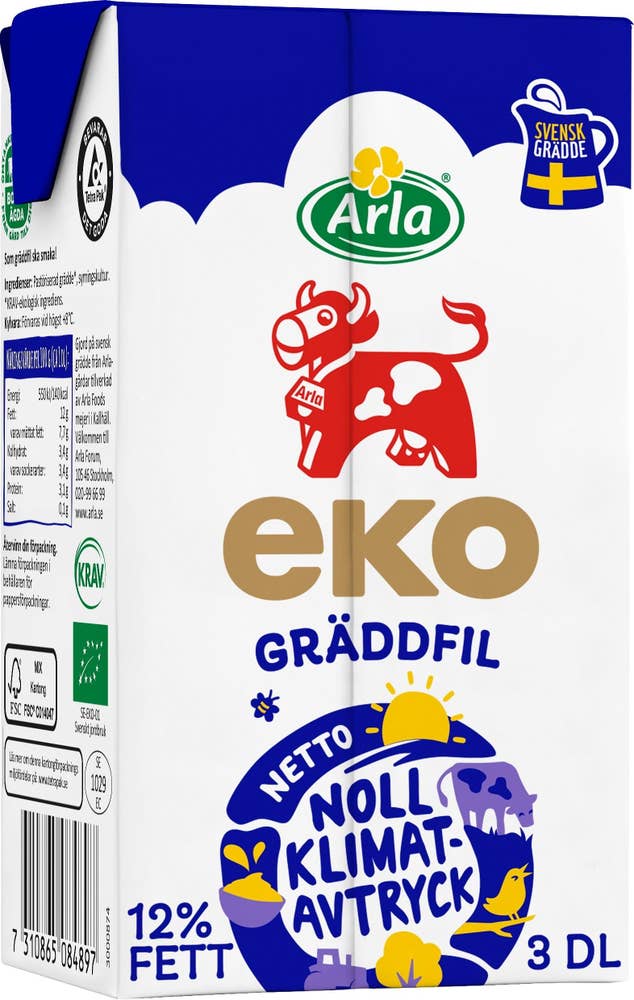 Arla Ko® Ekologisk Gräddfil EKO/KRAV 12% 3dl Arla