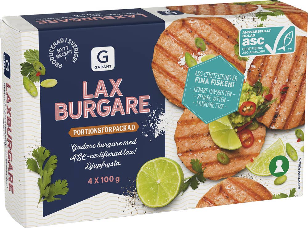 Garant Laxburgare Fryst ASC 4-p