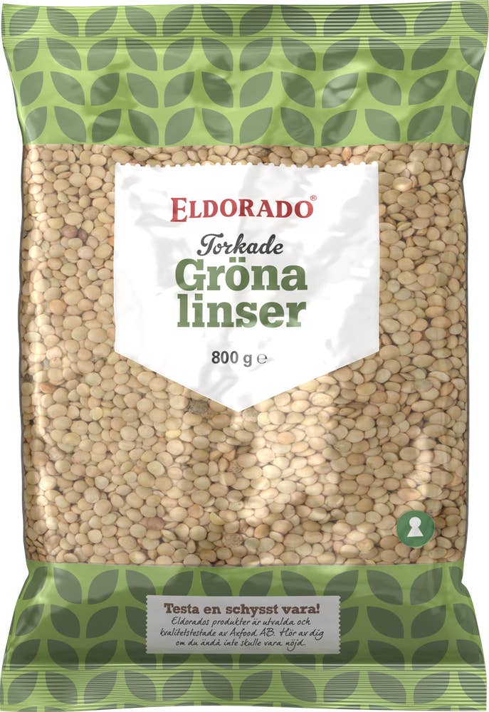 Linser Gröna Torkade