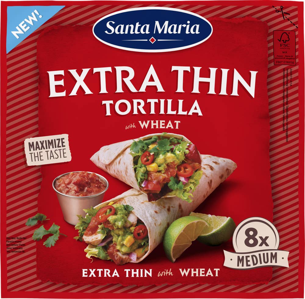 Santa Maria Extra Thin Tortilla Wheat