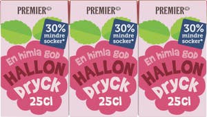 Premier Hallondryck Mindre Socker 3x25cl
