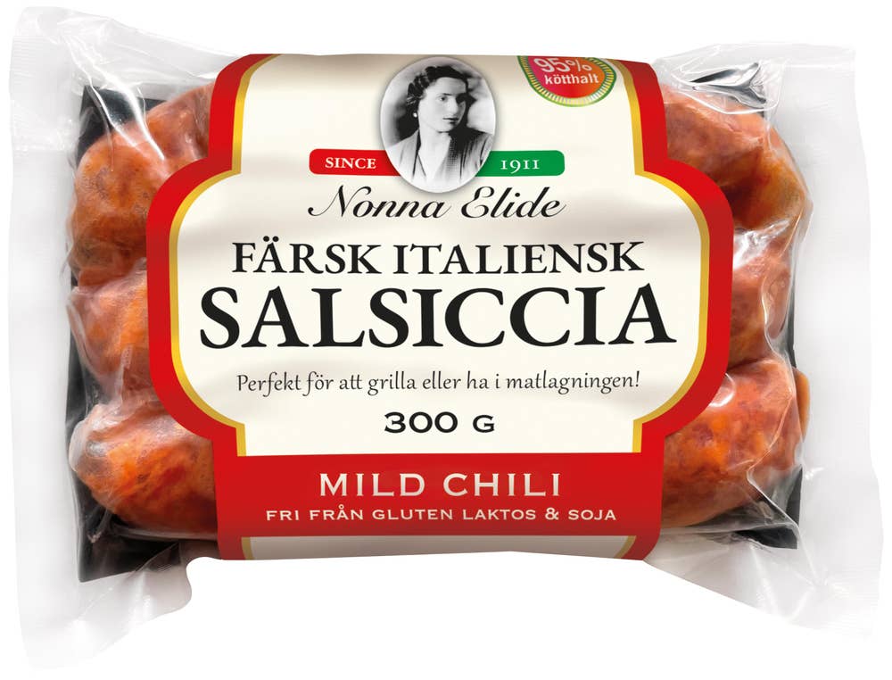 Nonna Elide Färsk Salsiccia Piri Piri Kötthalt 95%