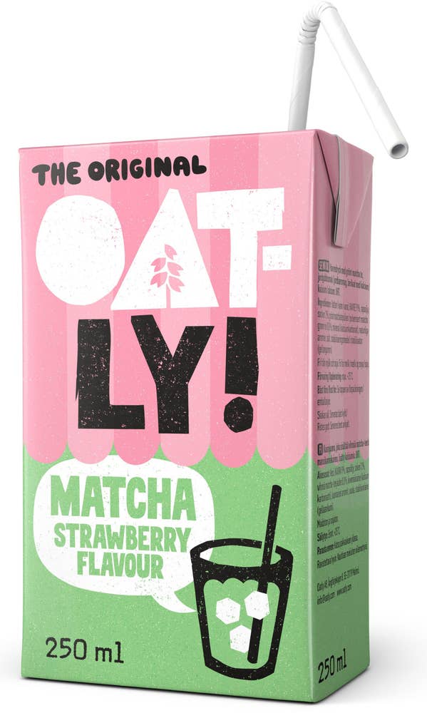 Oatly Havredryck Matcha Jordgubbe 2,8%