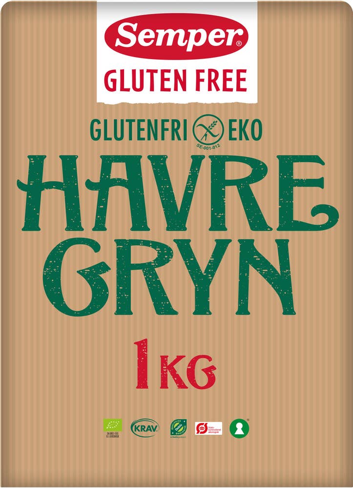 Semper Havregryn Glutenfri EKO/KRAV