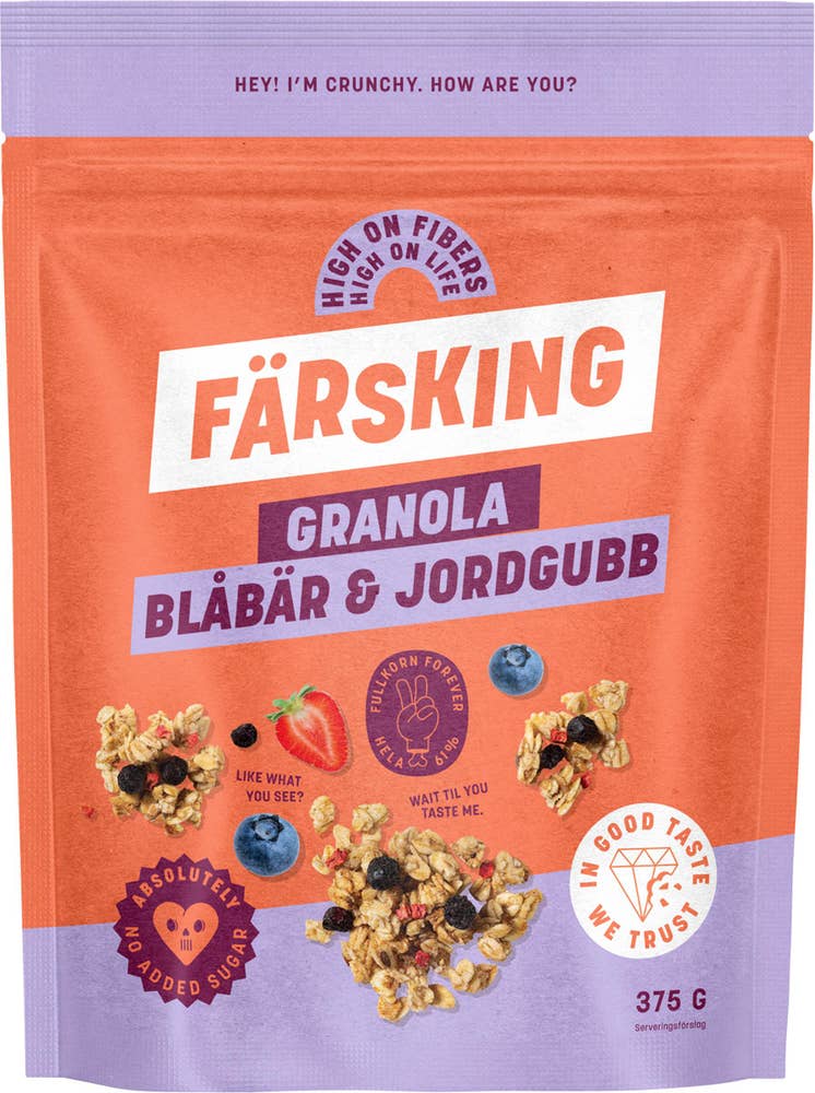 Färsking Granola Blåbär & Jordgubb