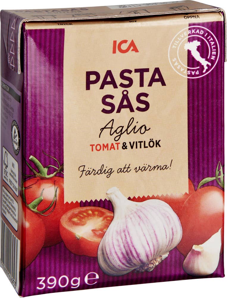 Ej sorterad Pastasås Vitlök Ica
