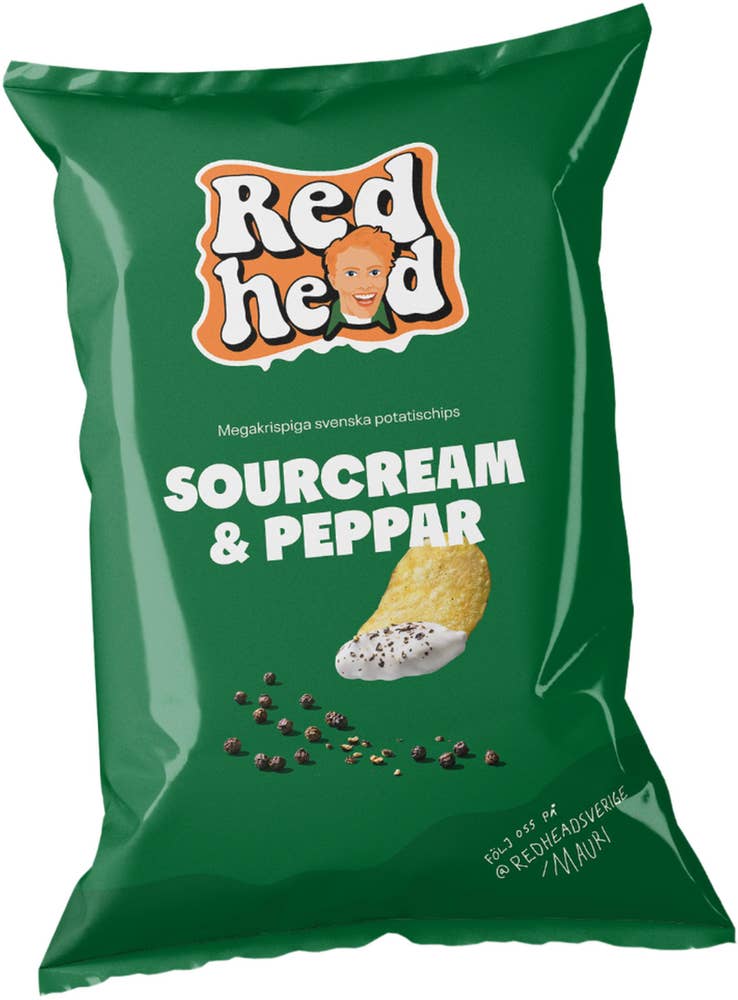 Redhead Chips Sour Cream & Peppar