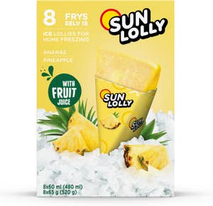 Sun Lolly Isglass Ananas Frys Själv
