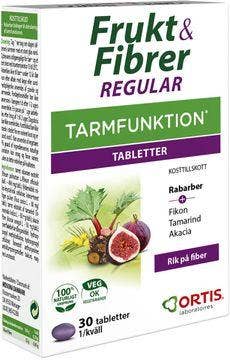 Frukt & Fibrer Ortis Frukt & Fibrer Regular, Tabletter 30 st
