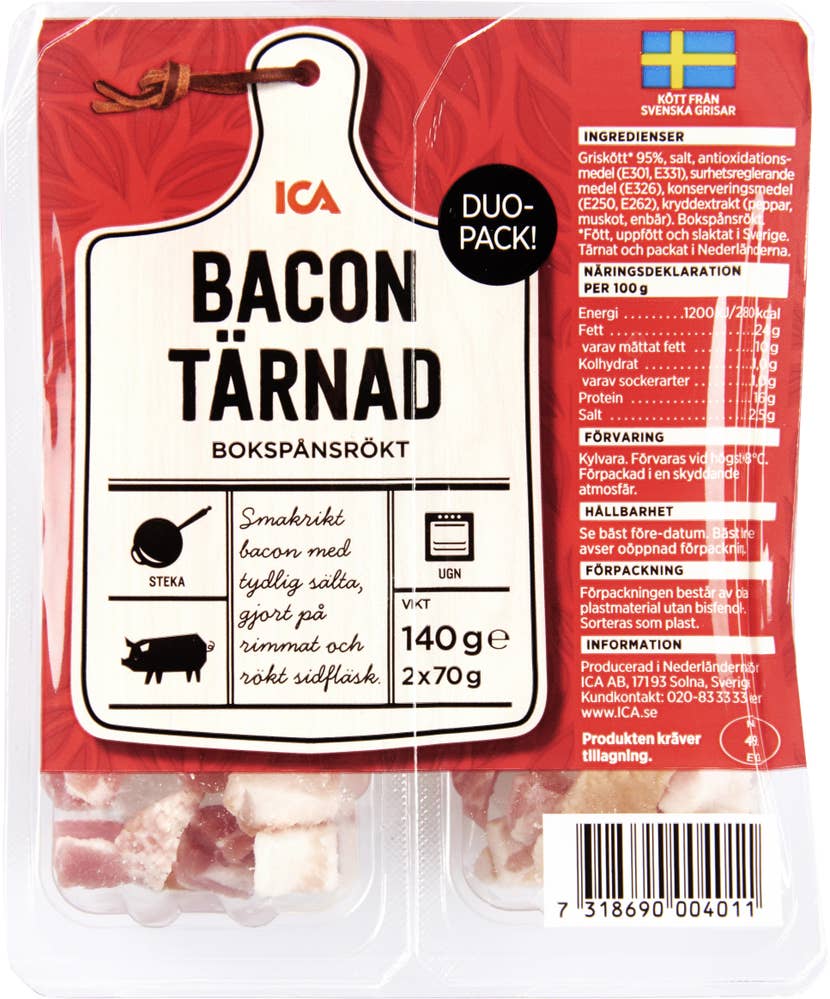 Ej sorterad Bacon Tärnat Ica