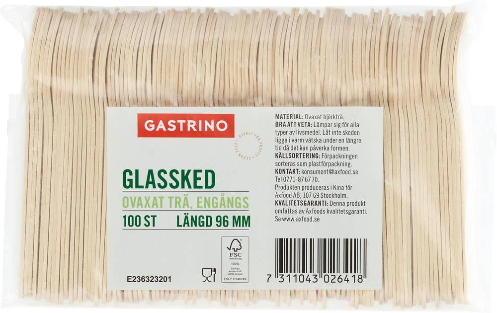 Gastrino Glassked Ovaxat Trä