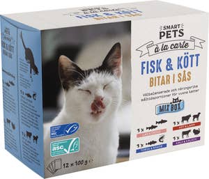 Smart Pets Kattmat Multipack Fisk och Kött i Sås 12x100g