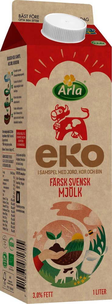 Arla Ko® Färsk Standardmjölk 3% EKO/KRAV
