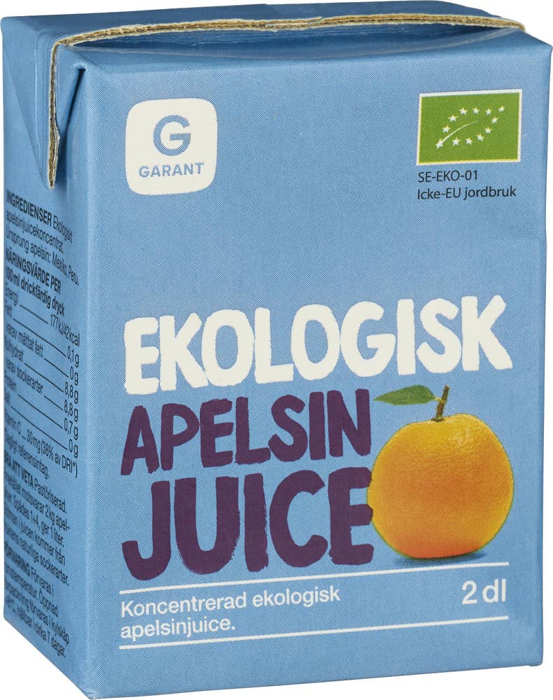Garant Eko Juice Apelsin Koncentrat EKO