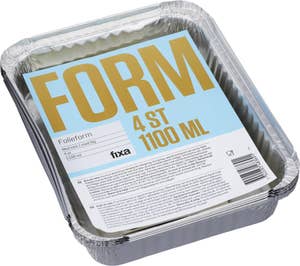 Fixa Aluminiumform med Lock 1100ml