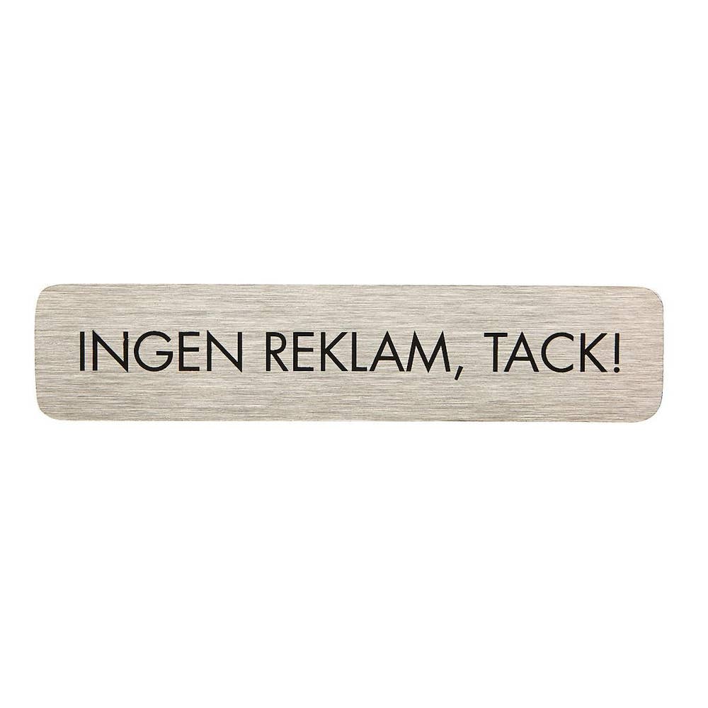 Clas Ohlson Dörrskylt Ingen Reklam,Tack! Clas Ohlson
