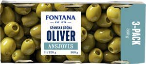 Fontana Oliver Gröna Ansjovis 3-p