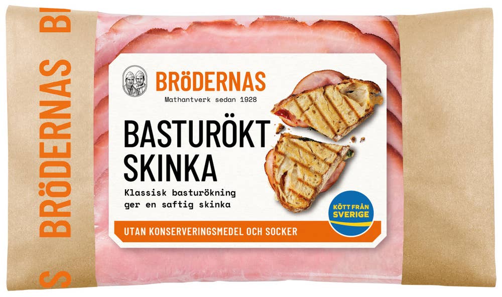 BRÖDERNAS Basturökt Skinka Skivad