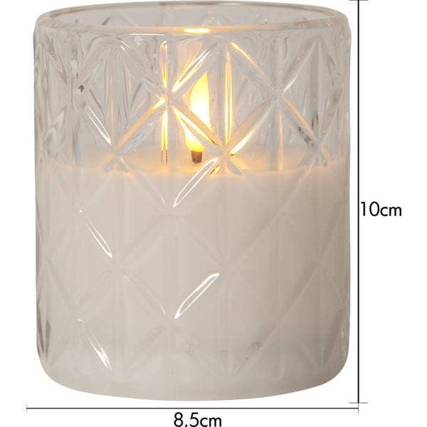 Star Trading Ljus LED Flamme Romb Transparent 9x10cm