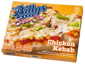 Billys Super Size Pizza Chicken Kebab Fryst
