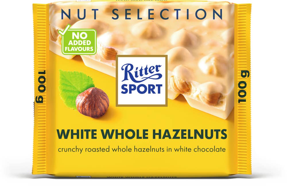 Ritter Sport Vit Choklad Hela Hasselnötter