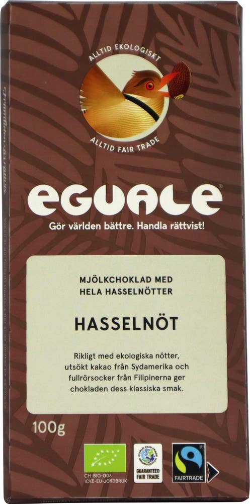 Eguale Choklad Hasselnöt 32% EKO/Fairtrade