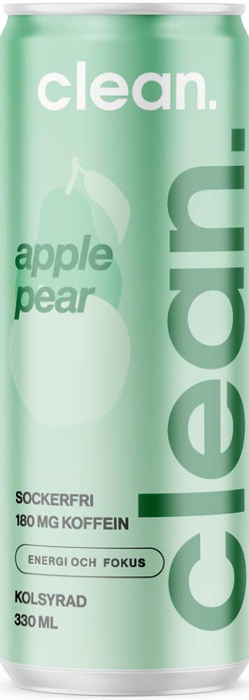 Clean drink Energidryck Päron Äpple Sockerfri