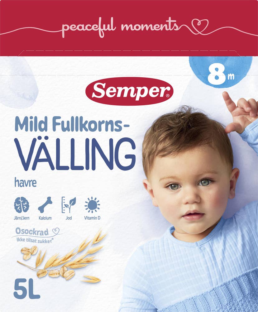 Semper Fullkornsvälling Mild med Havre +8M