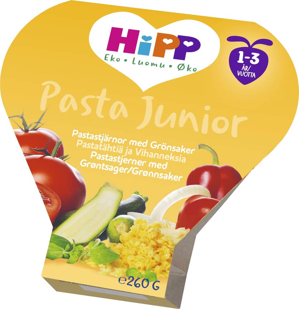 Ej sorterad Pasta med Grönsaker 1-3År Hipp