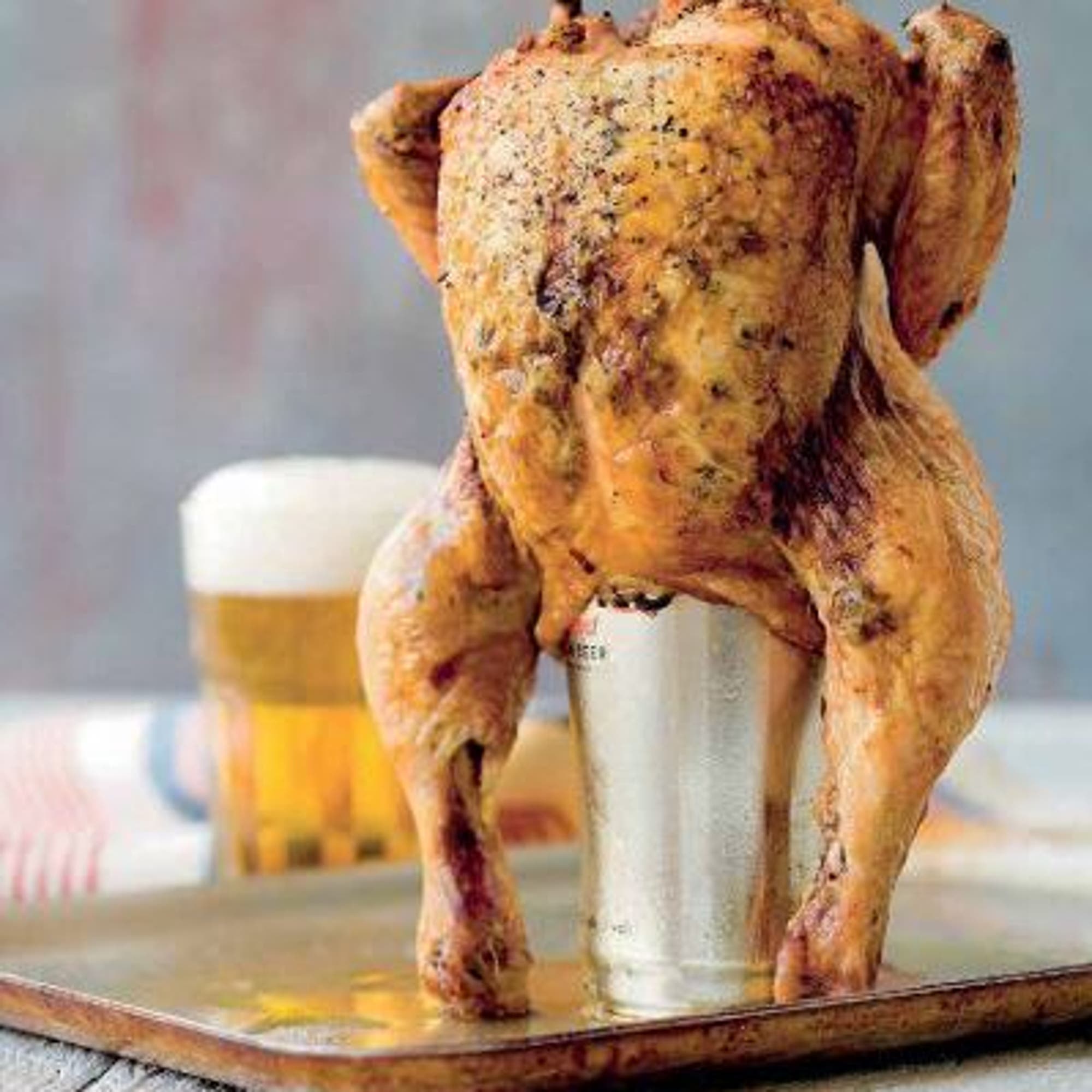 Beer can chicken med chimichurri