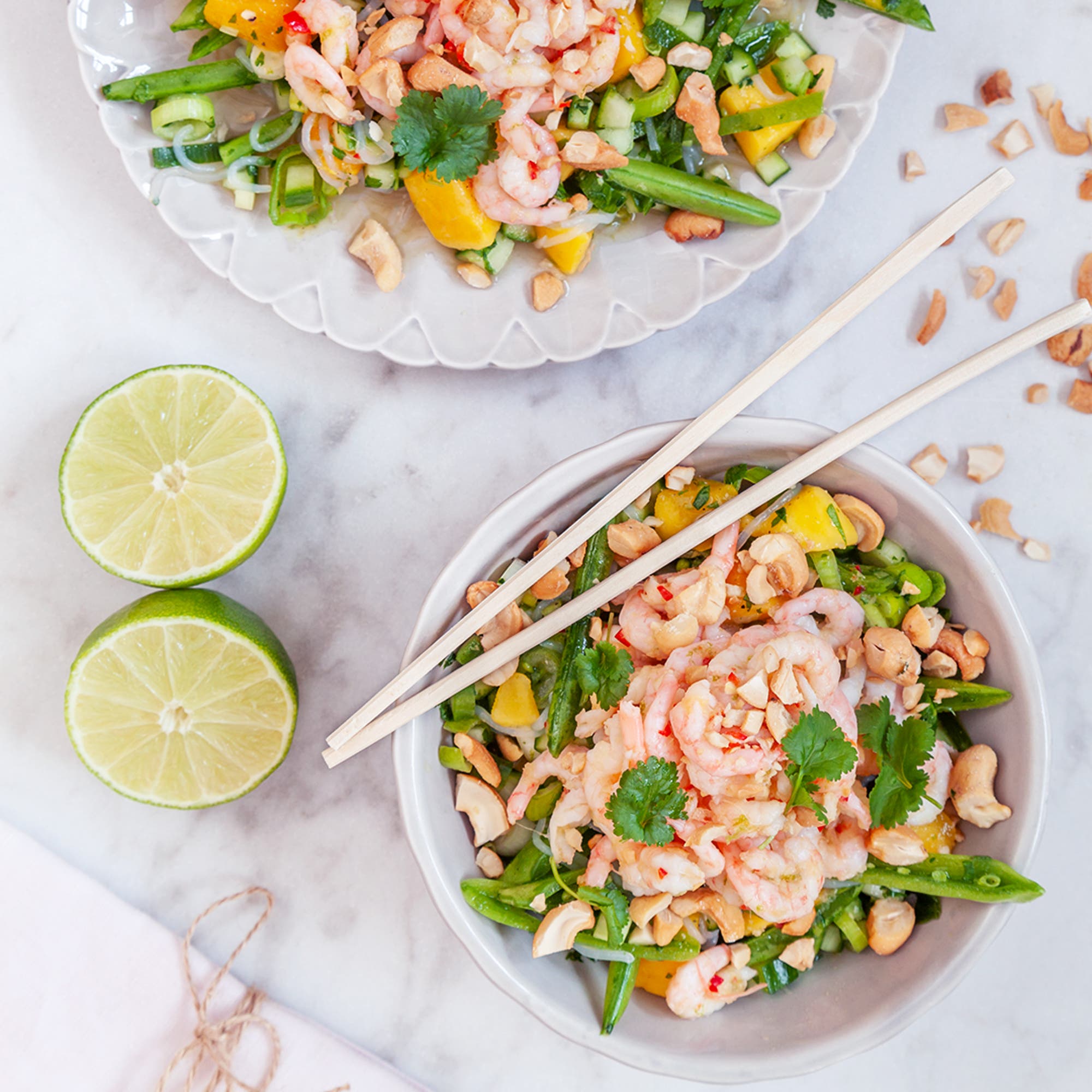 Asiatisk räksallad med mango