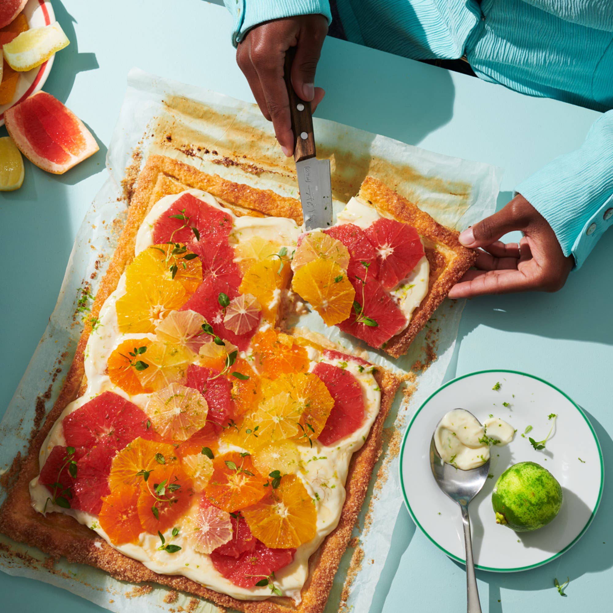 Tart med citrus och cream cheese
