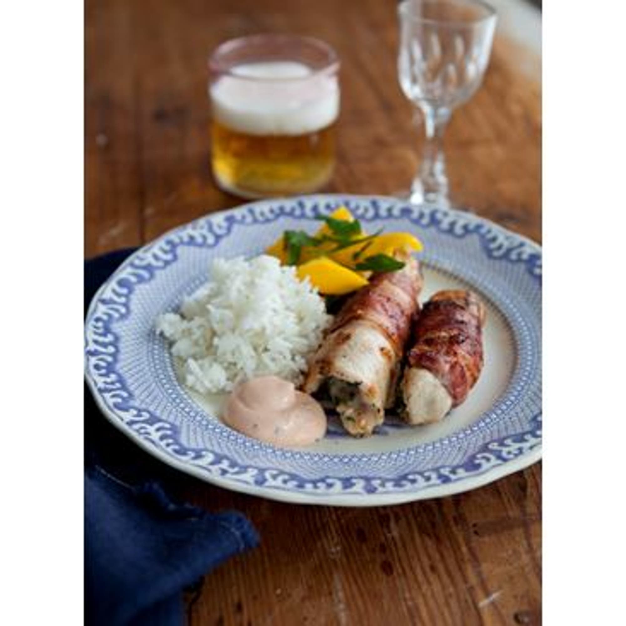 Fylld kycklingfile med gorgonzola