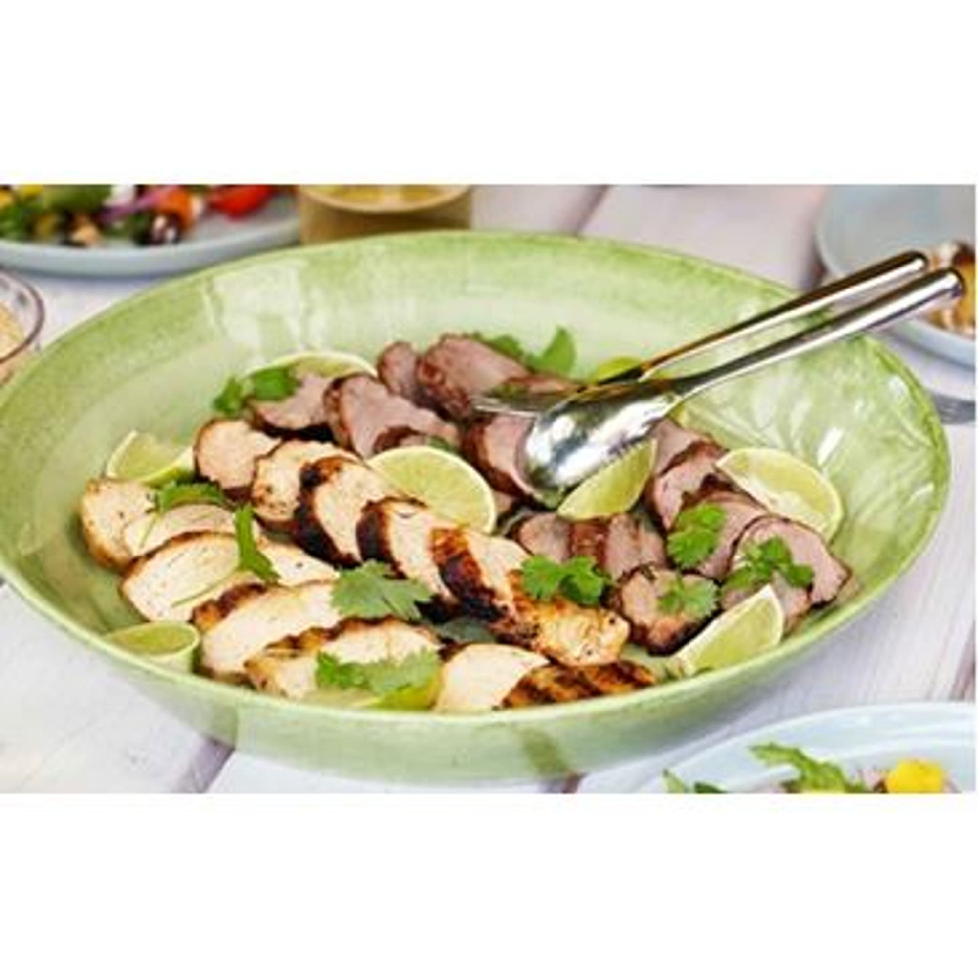 Grillad fläskfilé och kyckling med lime