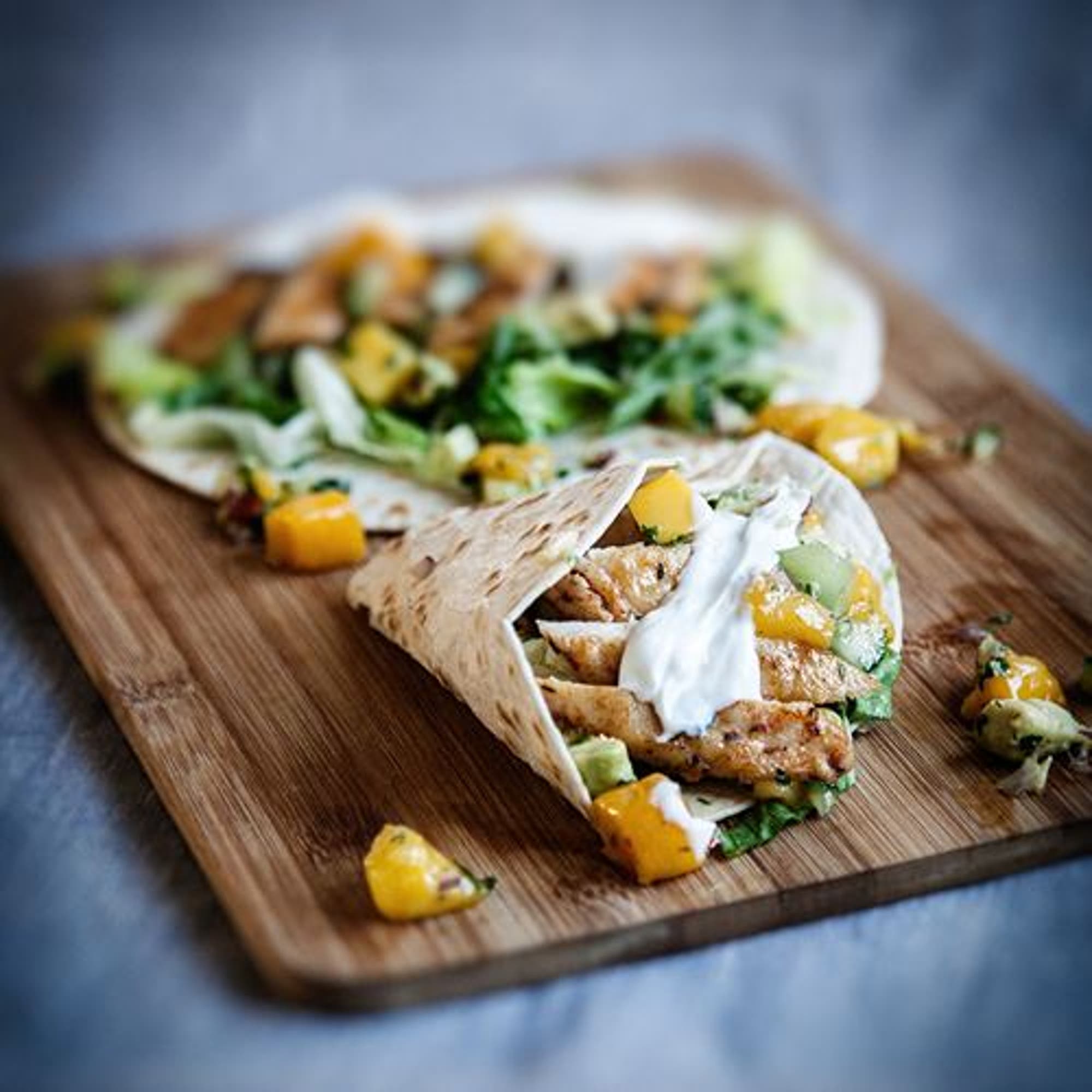Chicken taco med mangosalsa