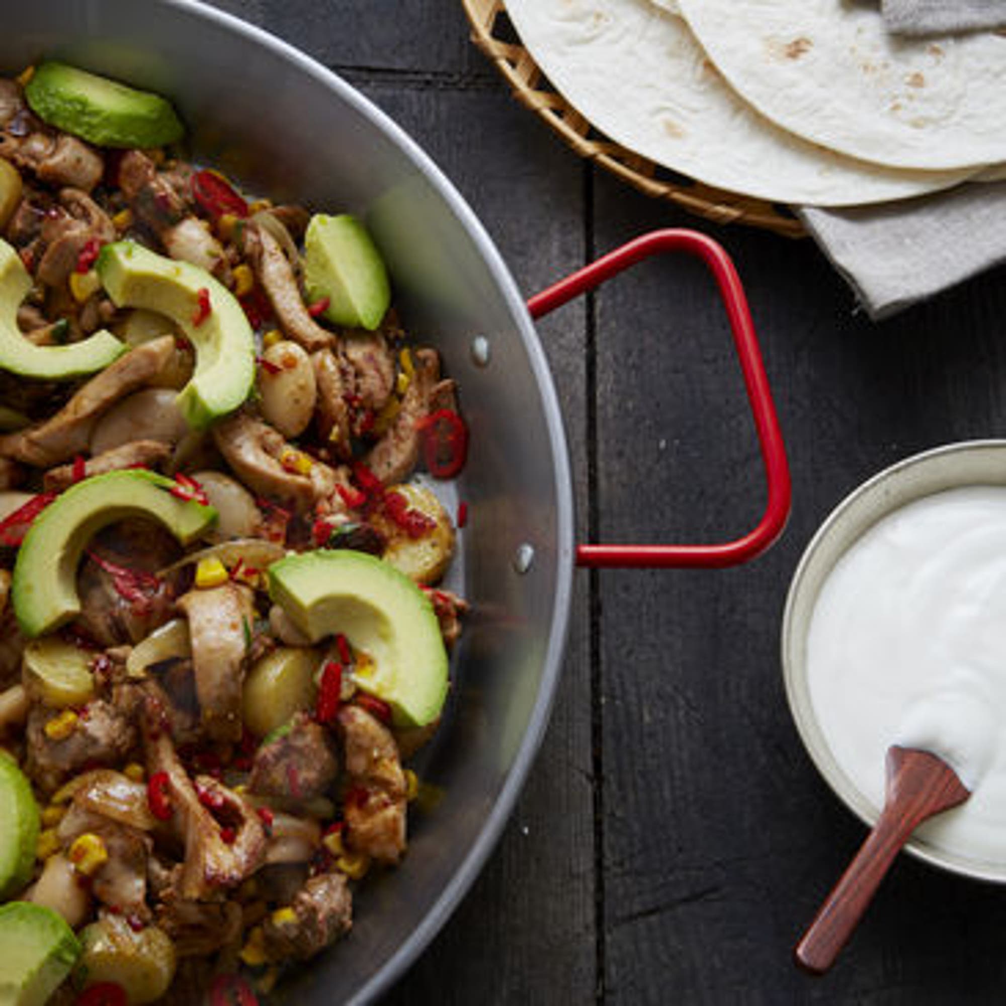 Tacokyckling med majs & avokado