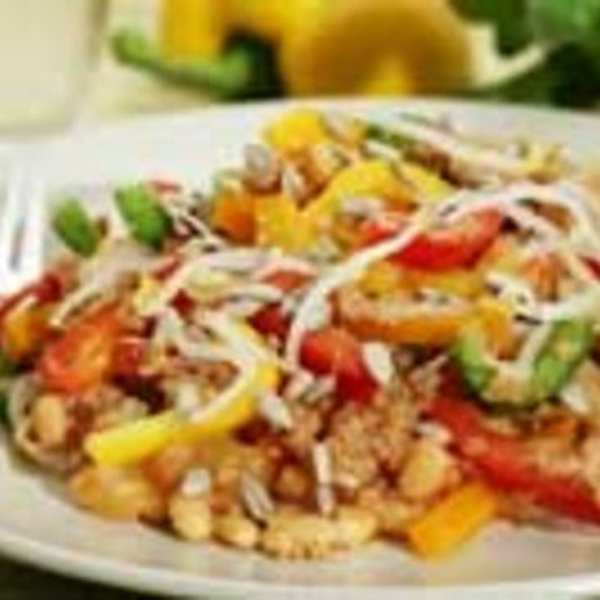 Vegetarisk wok med bönor och cashewnötter
