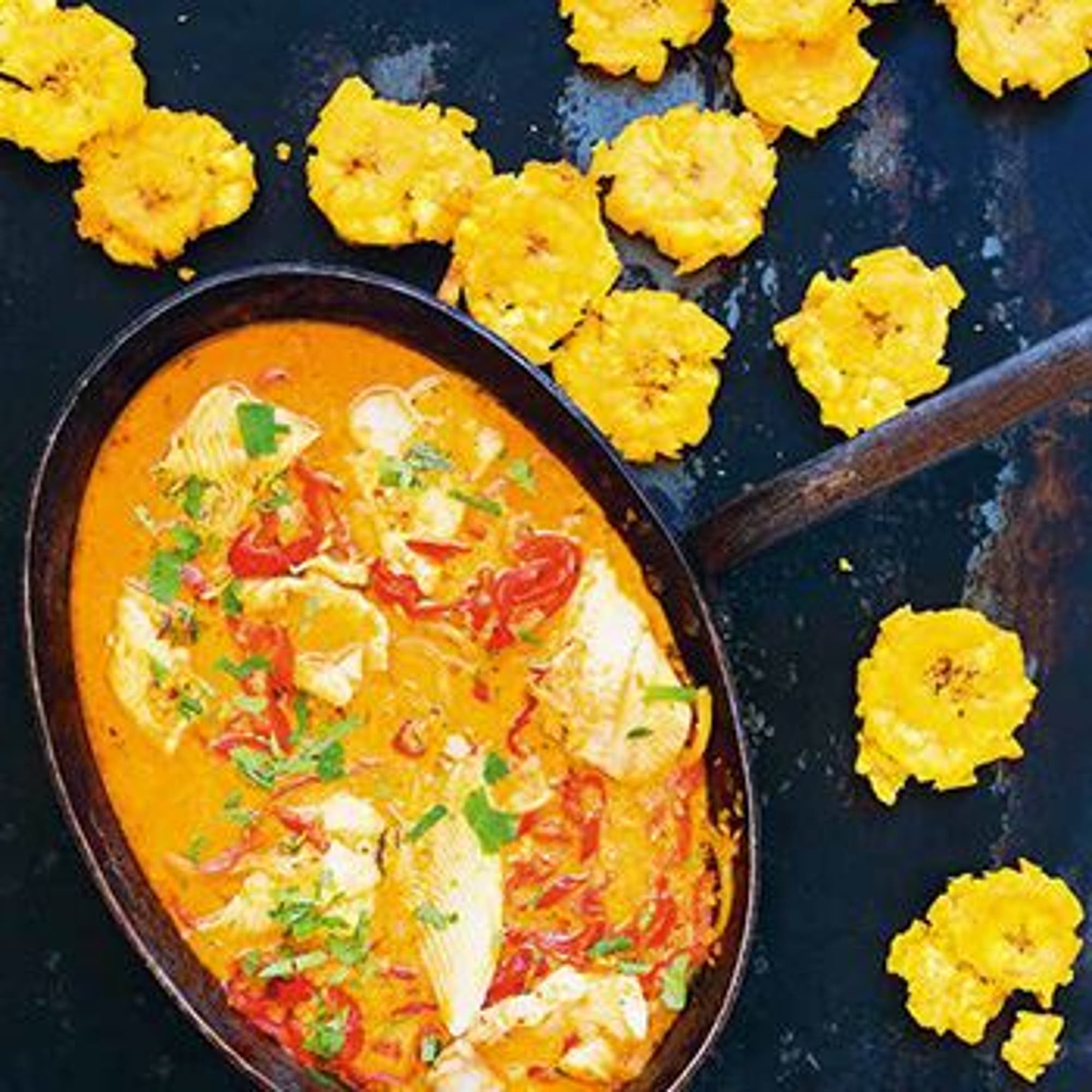 Kokosfisk med tostones