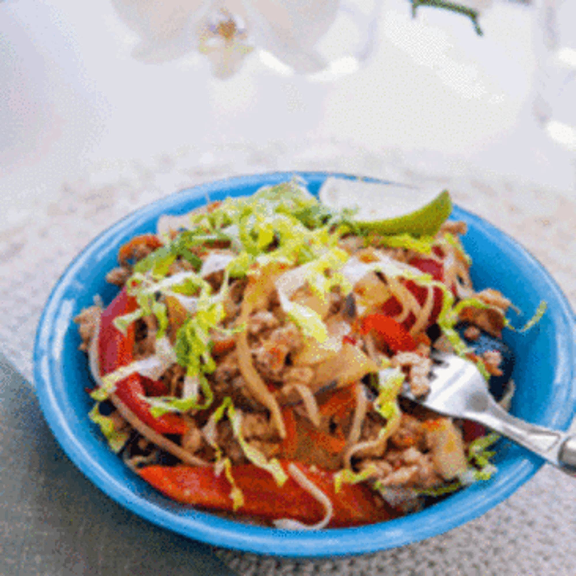 Chicken sweetchili med risnudlar