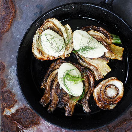 Honungsglaserad fänkål med aioli
