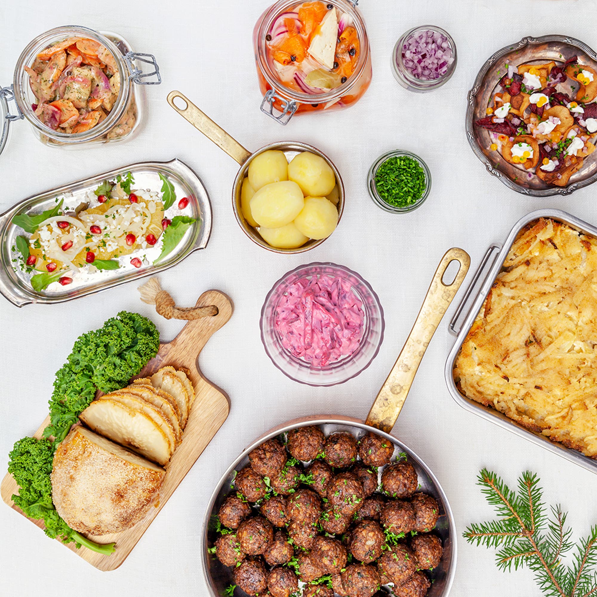 Mathems veganska julbord för 8 personer