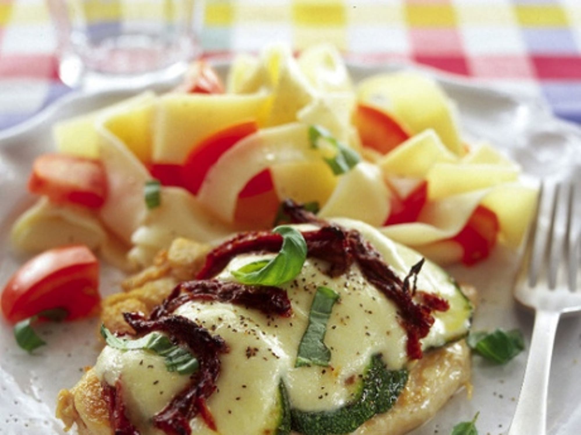 Mozzarellakyckling med zucchini