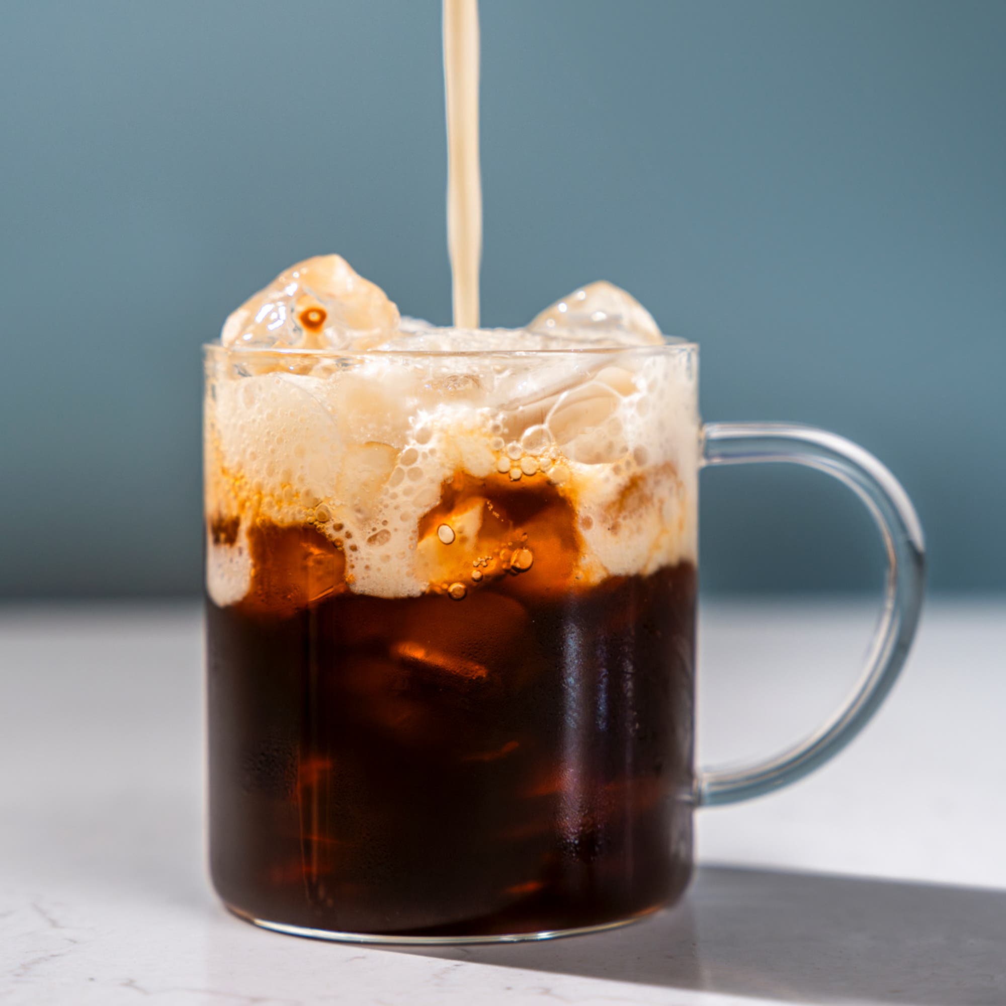 Iskaffe med krämigt bananskum